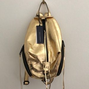Rebecca Minkoff Medium Julian Backpack in Gold